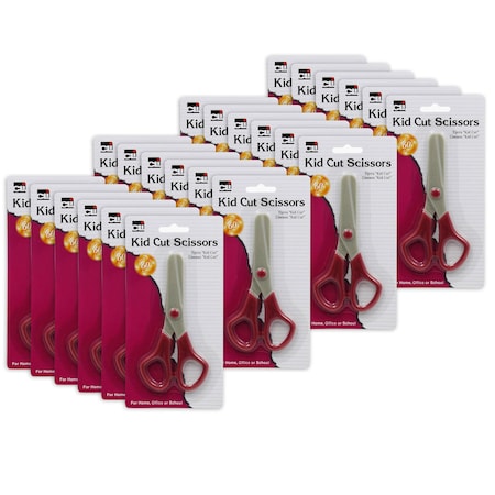 Charles Leonard Kid Cut Plastic Scissors in Assorted Colors, 24PK 80500